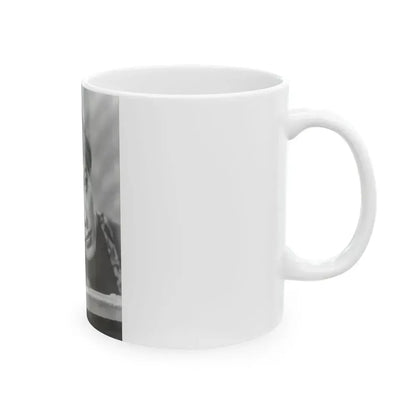Joan Collins #657 (Vintage Female Icon) White Coffee Mug - Go Mug Yourself