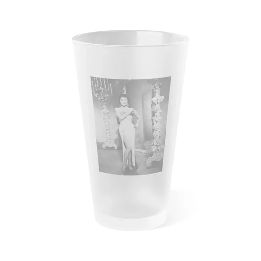 Joan Collins #658 (Vintage Female Icon) Frosted Pint Glass 16oz 16oz Frosted - Go Mug Yourself