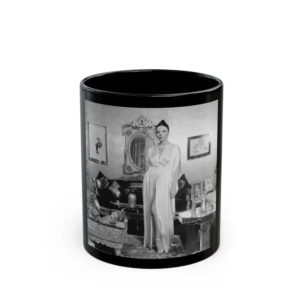 Joan Collins #659 (Vintage Female Icon) Black Coffee Mug 11oz - Go Mug Yourself