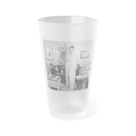 Joan Collins #659 (Vintage Female Icon) Frosted Pint Glass 16oz 16oz Frosted - Go Mug Yourself