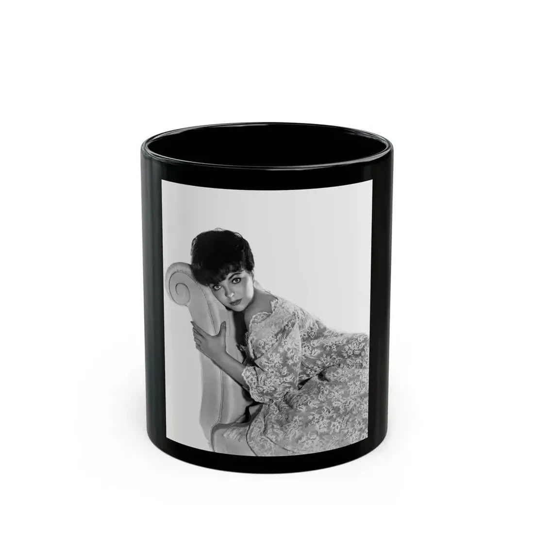 Joan Collins #660 (Vintage Female Icon) Black Coffee Mug 11oz - Go Mug Yourself