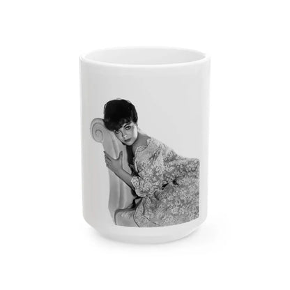Joan Collins #660 (Vintage Female Icon) White Coffee Mug 15oz - Go Mug Yourself