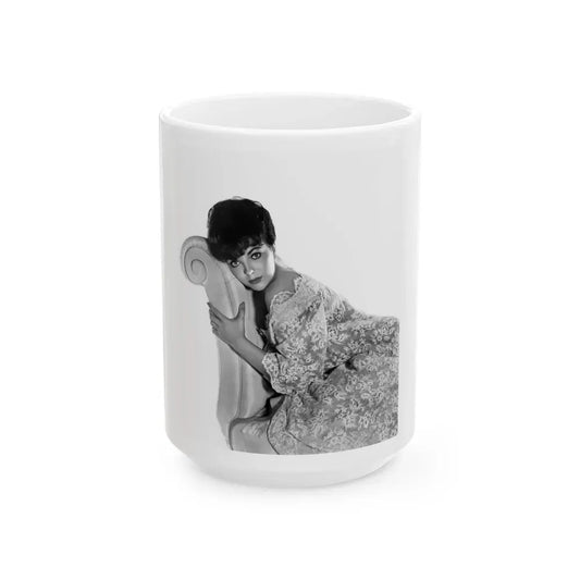 Joan Collins #660 (Vintage Female Icon) White Coffee Mug 15oz - Go Mug Yourself