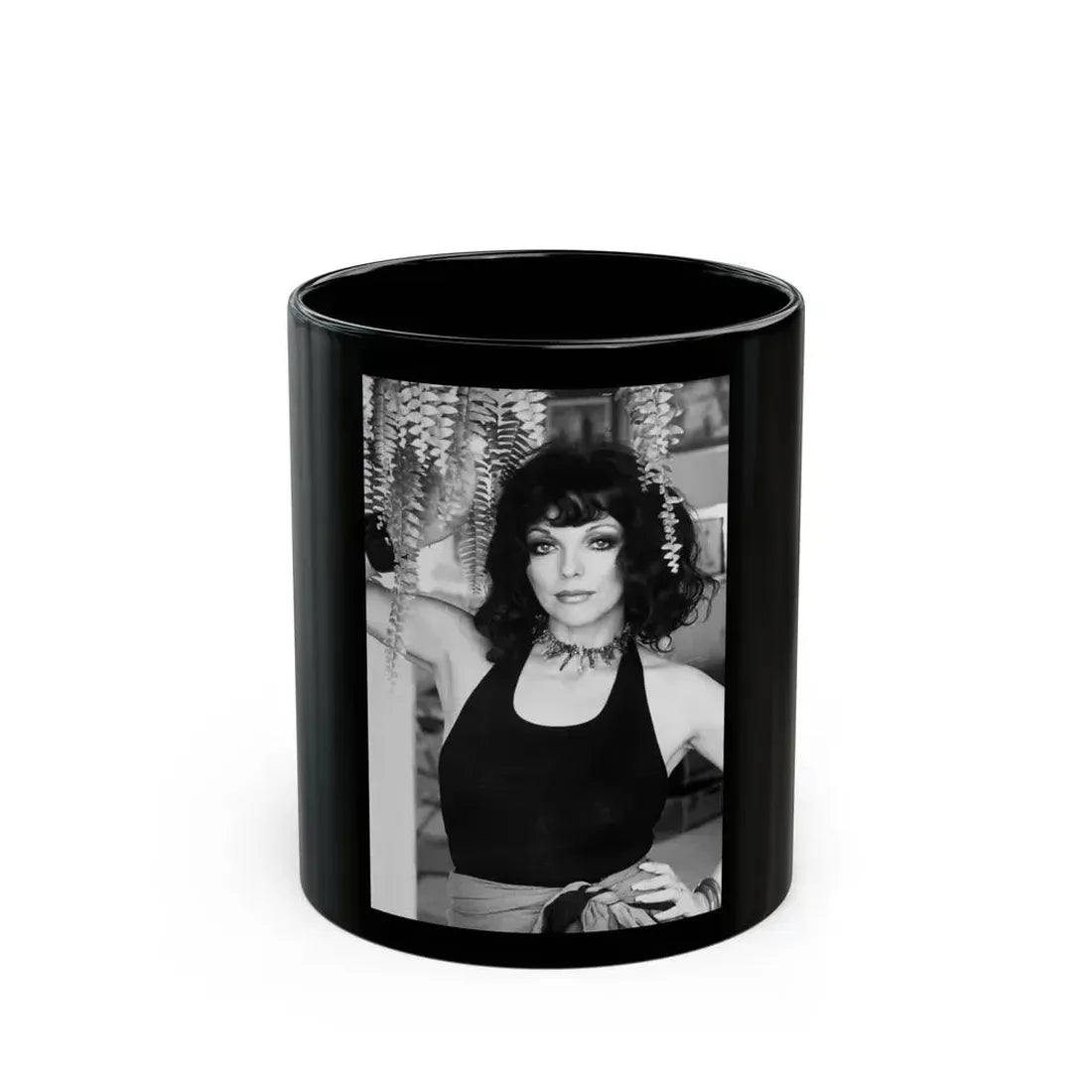 Joan Collins #661 (Vintage Female Icon) Black Coffee Mug 11oz - Go Mug Yourself