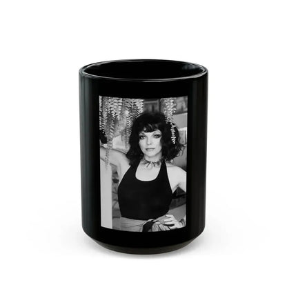 Joan Collins #661 (Vintage Female Icon) Black Coffee Mug 15oz - Go Mug Yourself