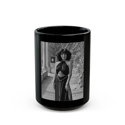 Joan Collins #662 (Vintage Female Icon) Black Coffee Mug 15oz - Go Mug Yourself