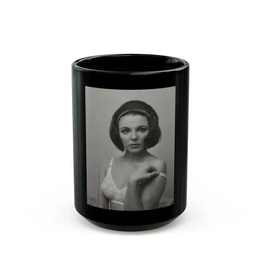 Joan Collins #663 (Vintage Female Icon) Black Coffee Mug 15oz - Go Mug Yourself
