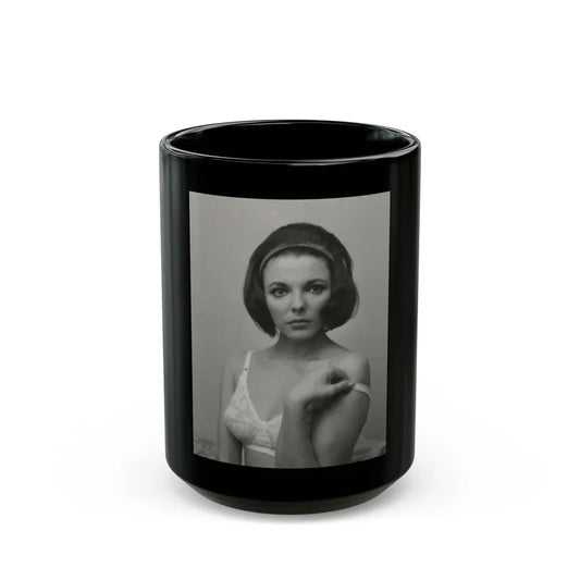 Joan Collins #663 (Vintage Female Icon) Black Coffee Mug 15oz - Go Mug Yourself