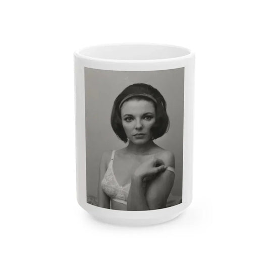 Joan Collins #663 (Vintage Female Icon) White Coffee Mug 15oz - Go Mug Yourself