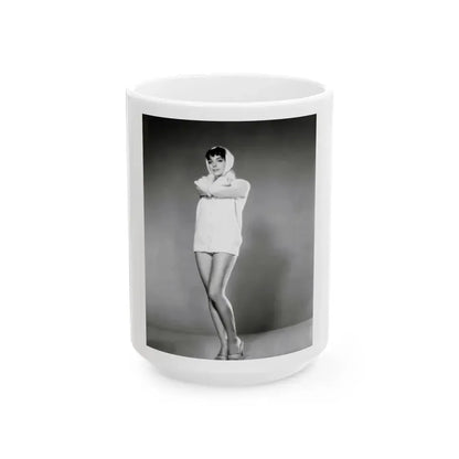 Joan Collins #664 (Vintage Female Icon) White Coffee Mug 15oz - Go Mug Yourself