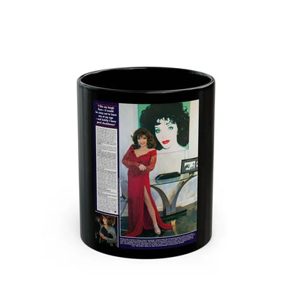 Joan Collins #666 (Vintage Female Icon) Black Coffee Mug 11oz - Go Mug Yourself