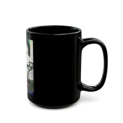 Joan Collins #666 (Vintage Female Icon) Black Coffee Mug - Go Mug Yourself