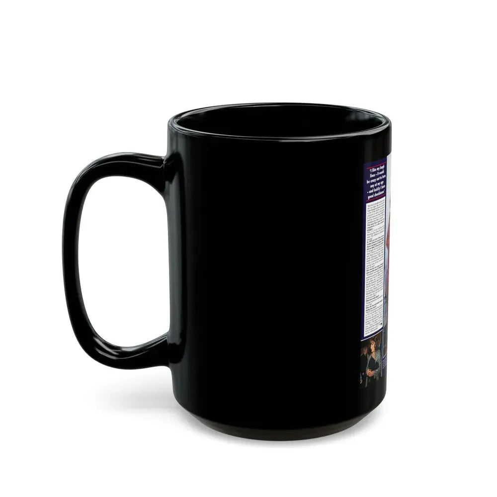 Joan Collins #666 (Vintage Female Icon) Black Coffee Mug - Go Mug Yourself