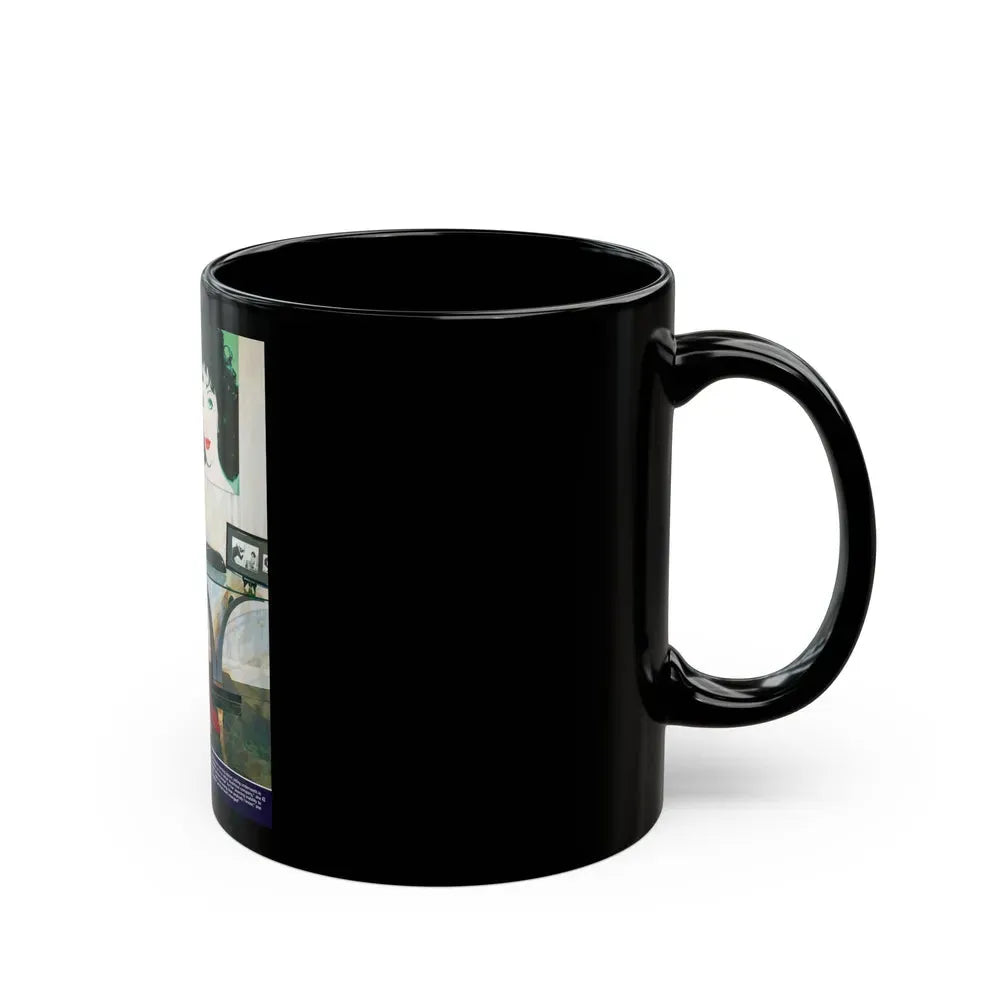 Joan Collins #666 (Vintage Female Icon) Black Coffee Mug - Go Mug Yourself