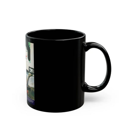Joan Collins #666 (Vintage Female Icon) Black Coffee Mug - Go Mug Yourself