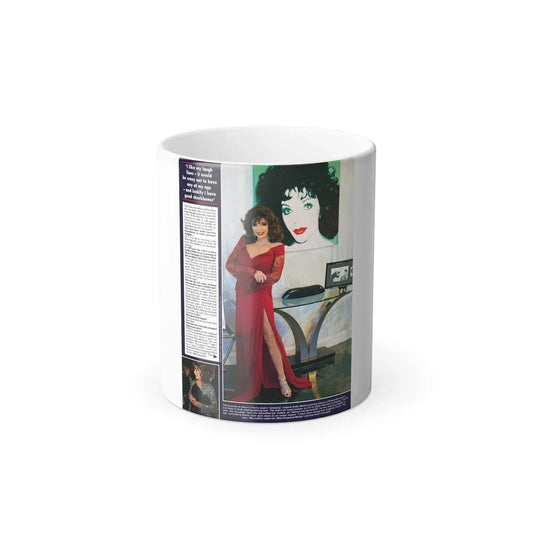 Joan Collins #666 (Vintage Female Icon) Color Changing Coffee Mug 11oz - Go Mug Yourself