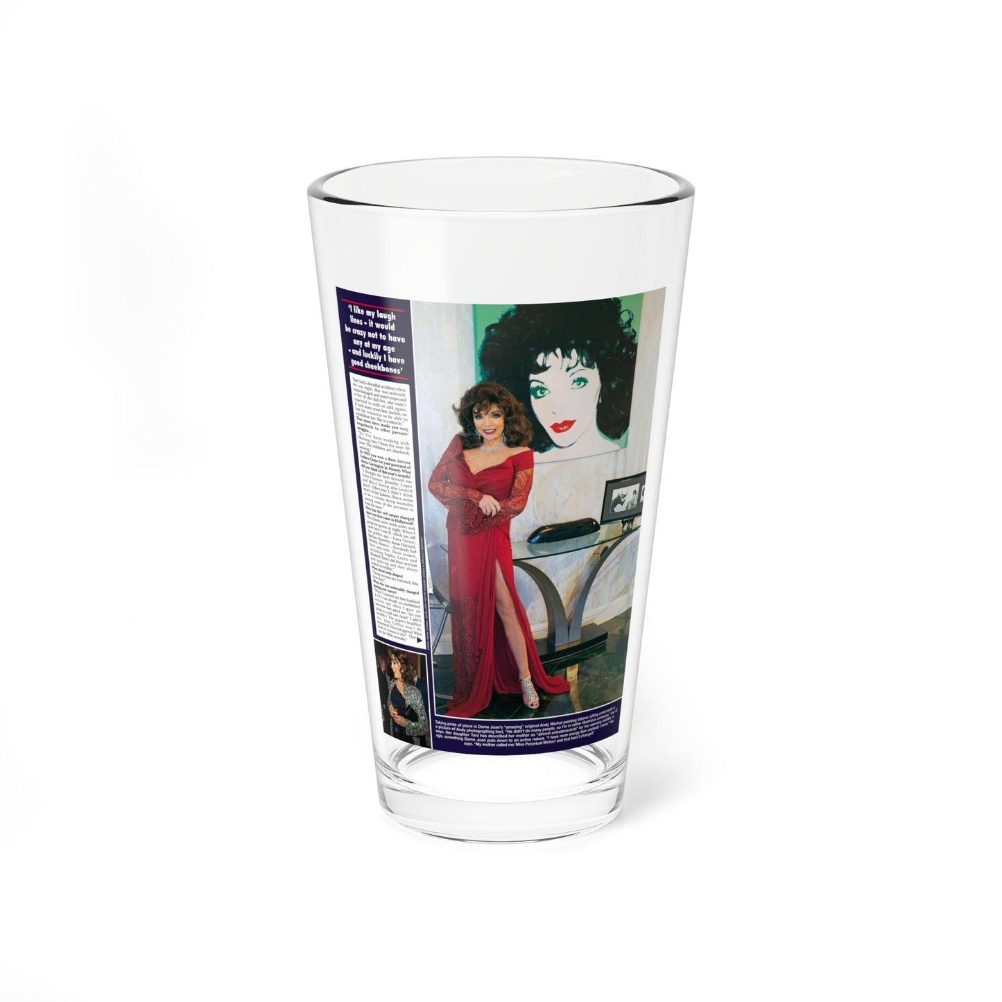 Joan Collins #666 (Vintage Female Icon) Pint Glass 16oz-16oz-Go Mug Yourself