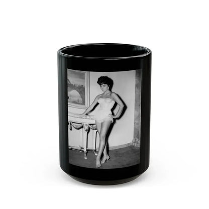 Joan Collins #669 (Vintage Female Icon) Black Coffee Mug 15oz - Go Mug Yourself