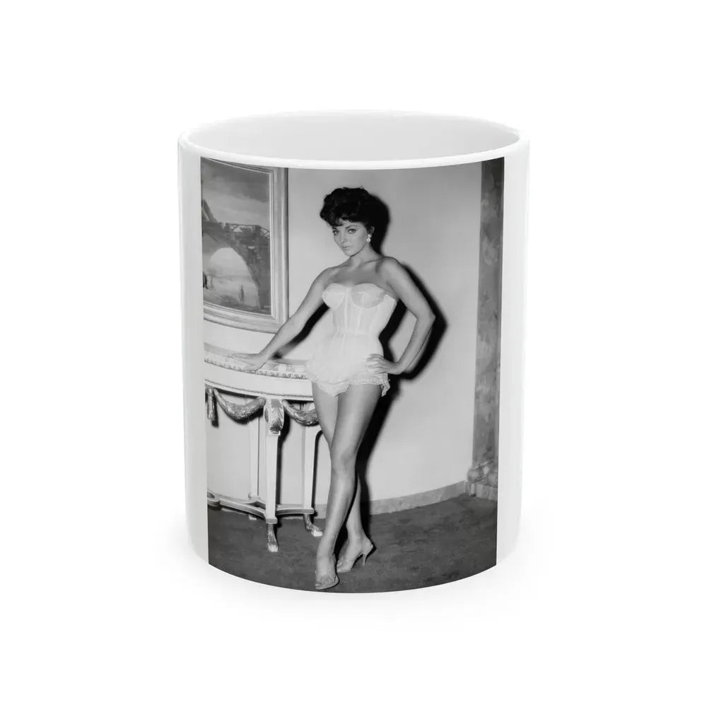 Joan Collins #669 (Vintage Female Icon) White Coffee Mug 11oz - Go Mug Yourself