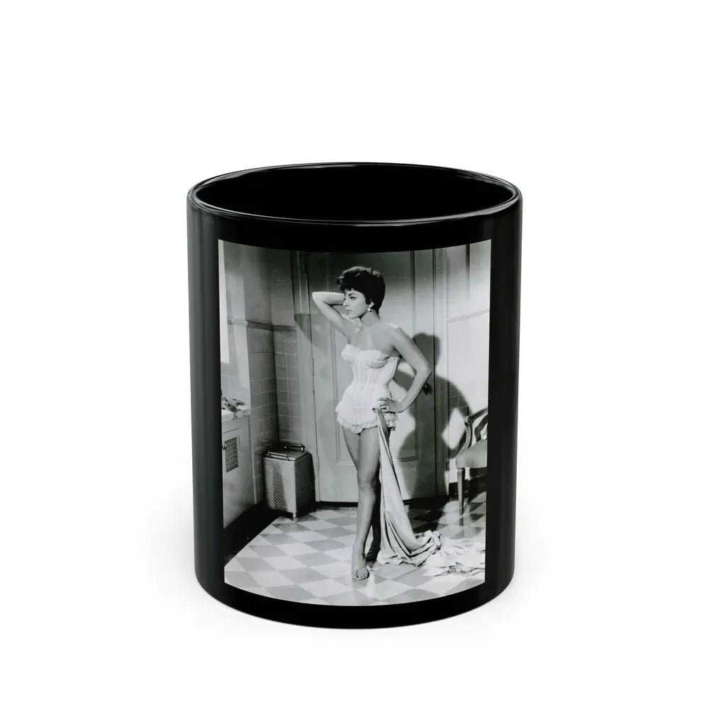 Joan Collins #670 (Vintage Female Icon) Black Coffee Mug 11oz - Go Mug Yourself