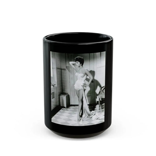 Joan Collins #670 (Vintage Female Icon) Black Coffee Mug 15oz - Go Mug Yourself