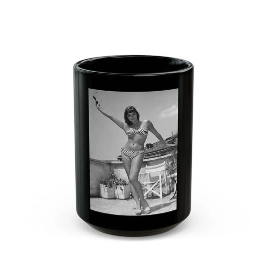 Joan Collins #671 (Vintage Female Icon) Black Coffee Mug 15oz - Go Mug Yourself