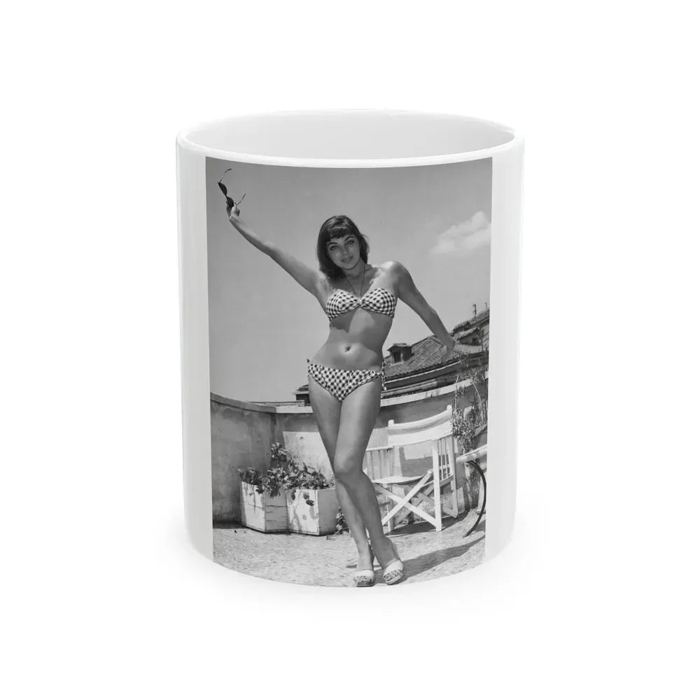 Joan Collins #671 (Vintage Female Icon) White Coffee Mug 11oz - Go Mug Yourself