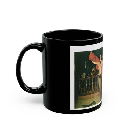 Joan Collins #672 (Vintage Female Icon) Black Coffee Mug - Go Mug Yourself