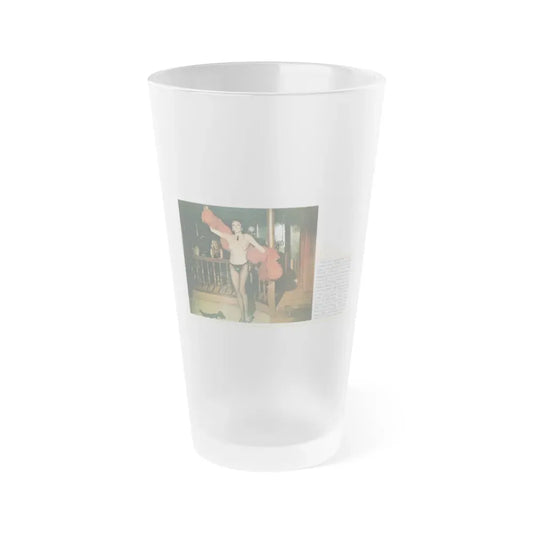 Joan Collins #672 (Vintage Female Icon) Frosted Pint Glass 16oz 16oz Frosted - Go Mug Yourself