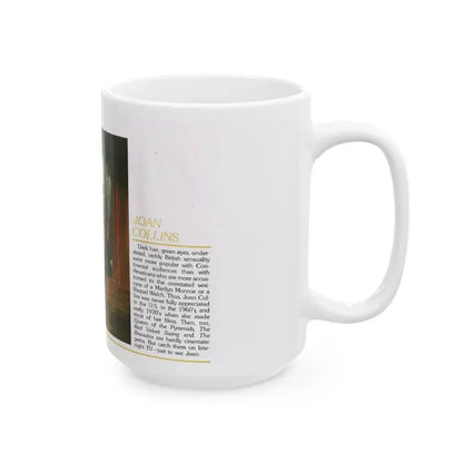 Joan Collins #672 (Vintage Female Icon) White Coffee Mug - Go Mug Yourself