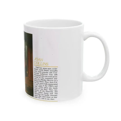 Joan Collins #672 (Vintage Female Icon) White Coffee Mug - Go Mug Yourself