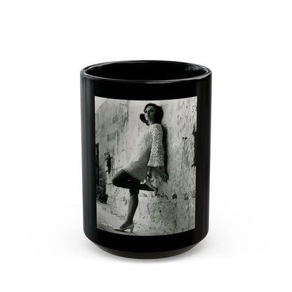 Joan Collins #673 (Vintage Female Icon) Black Coffee Mug 15oz - Go Mug Yourself