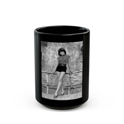 Joan Collins #677 (Vintage Female Icon) Black Coffee Mug 15oz - Go Mug Yourself