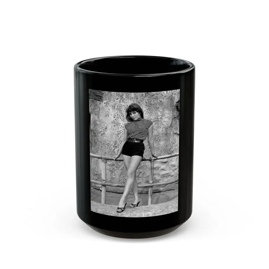 Joan Collins #677 (Vintage Female Icon) Black Coffee Mug 15oz - Go Mug Yourself