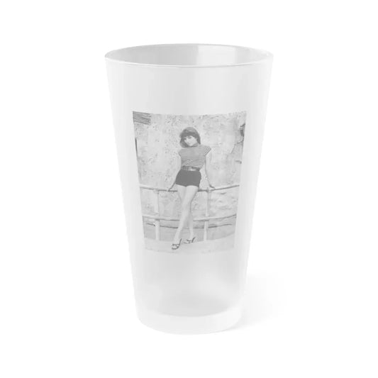 Joan Collins #677 (Vintage Female Icon) Frosted Pint Glass 16oz 16oz Frosted - Go Mug Yourself