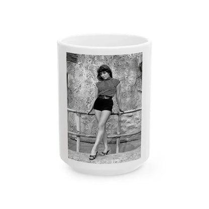 Joan Collins #677 (Vintage Female Icon) White Coffee Mug 15oz - Go Mug Yourself