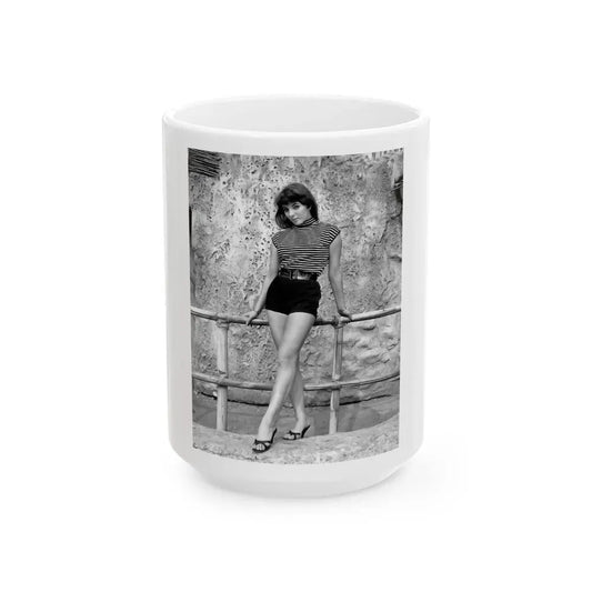 Joan Collins #677 (Vintage Female Icon) White Coffee Mug 15oz - Go Mug Yourself