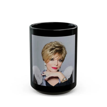 Joan Collins #678 (Vintage Female Icon) Black Coffee Mug 15oz - Go Mug Yourself