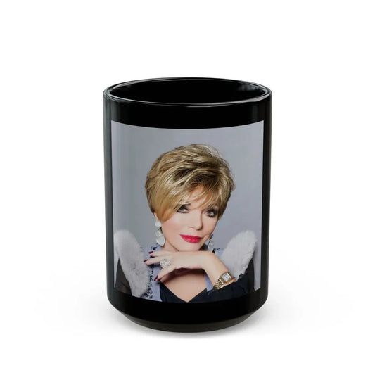 Joan Collins #678 (Vintage Female Icon) Black Coffee Mug 15oz - Go Mug Yourself