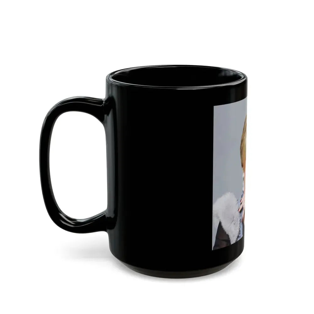 Joan Collins #678 (Vintage Female Icon) Black Coffee Mug - Go Mug Yourself