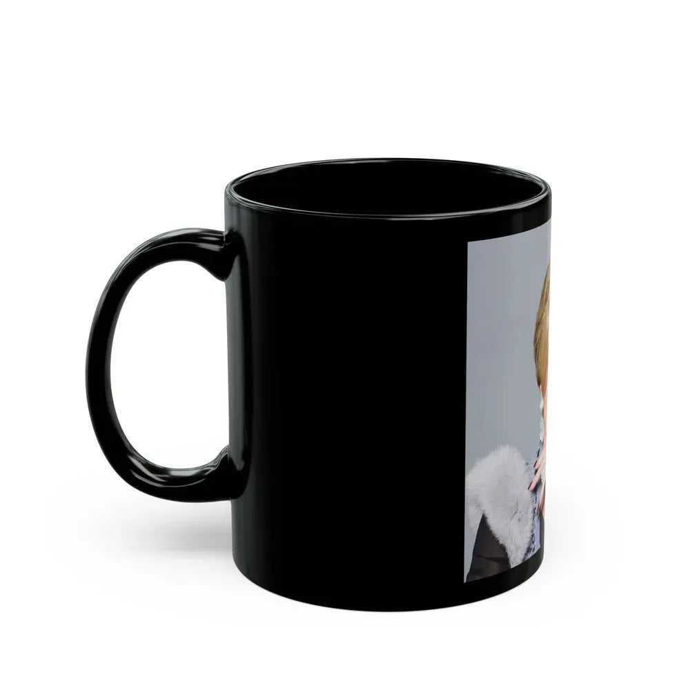 Joan Collins #678 (Vintage Female Icon) Black Coffee Mug - Go Mug Yourself