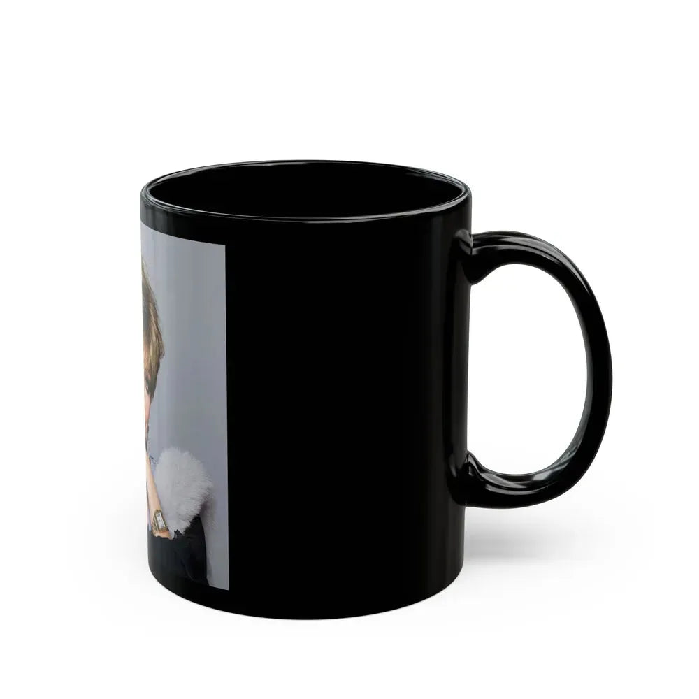 Joan Collins #678 (Vintage Female Icon) Black Coffee Mug - Go Mug Yourself
