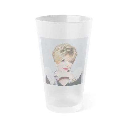 Joan Collins #678 (Vintage Female Icon) Frosted Pint Glass 16oz 16oz Frosted - Go Mug Yourself