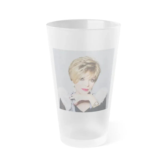 Joan Collins #678 (Vintage Female Icon) Frosted Pint Glass 16oz 16oz Frosted - Go Mug Yourself