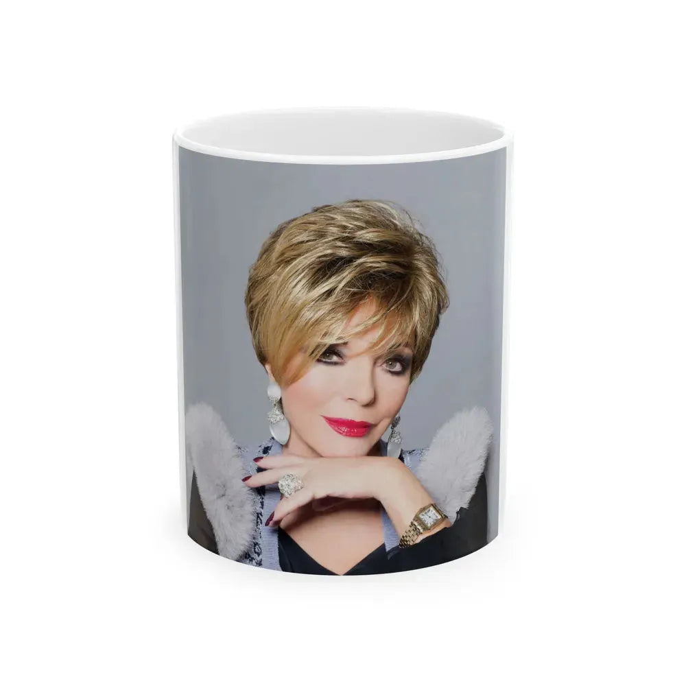 Joan Collins #678 (Vintage Female Icon) White Coffee Mug 11oz - Go Mug Yourself