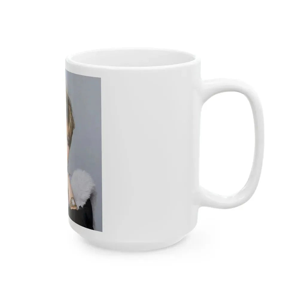 Joan Collins #678 (Vintage Female Icon) White Coffee Mug - Go Mug Yourself