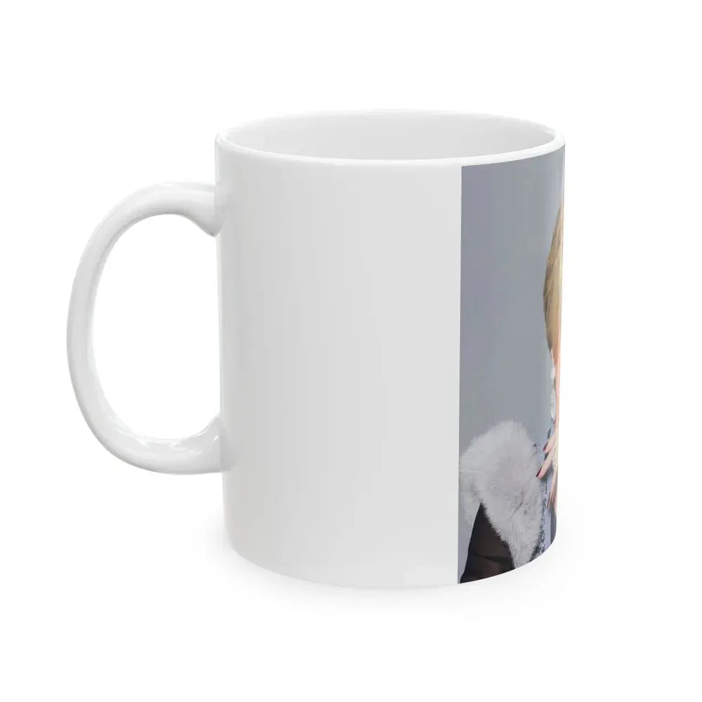 Joan Collins #678 (Vintage Female Icon) White Coffee Mug - Go Mug Yourself