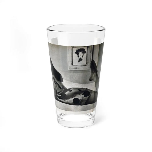Joan Collins #679 - International Pin-Ups Mag. '57 - 1 B&W Centerfold Photo (Vintage Female Icon) Pint Glass 16oz 16oz - Go Mug Yourself