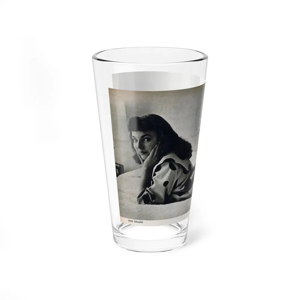 Joan Collins #679 - International Pin-Ups Mag. '57 - 1 B&W Centerfold Photo (Vintage Female Icon) Pint Glass 16oz - Go Mug Yourself