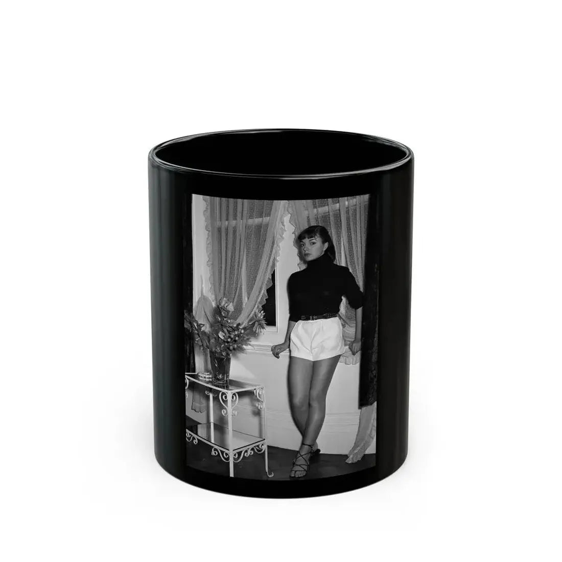 Joan Collins #683 (Vintage Female Icon) Black Coffee Mug 11oz - Go Mug Yourself